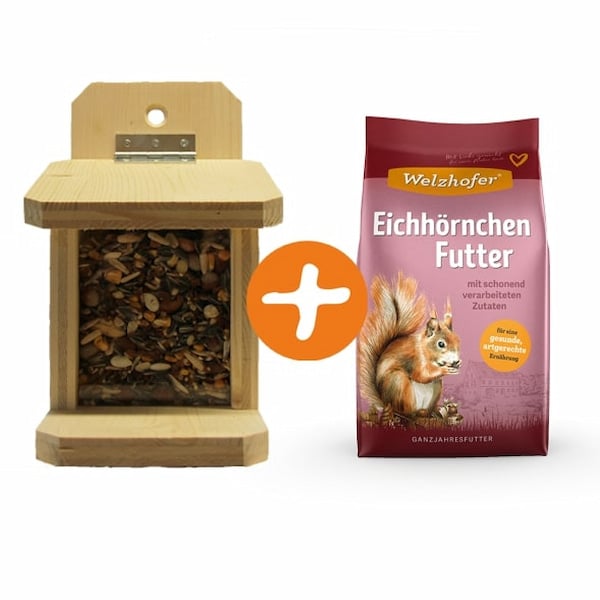 Eichhörnchenhaus + -futter